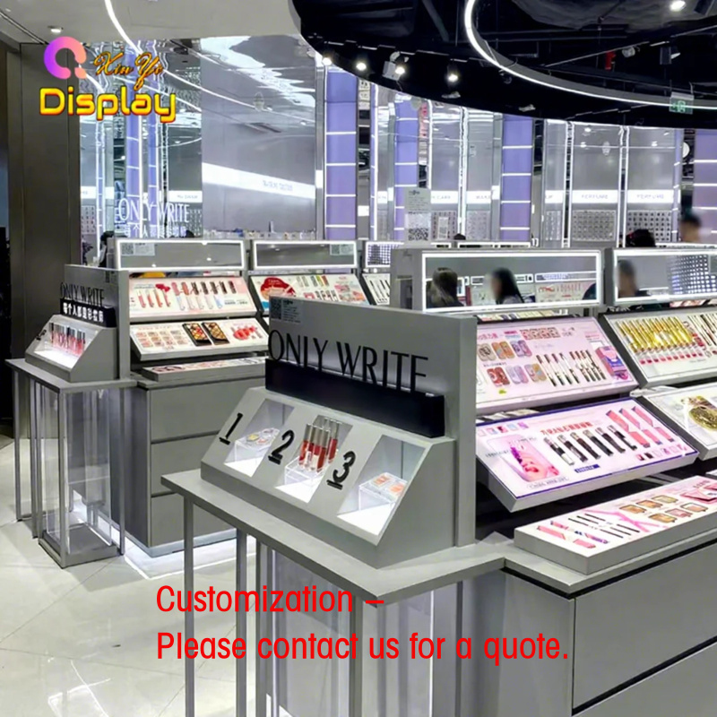 Beauty Makeup Shop - カスタム高級ステンレス製XINYIメイクアップキオスク多層化粧品陳列棚ビューティーショッピングモール