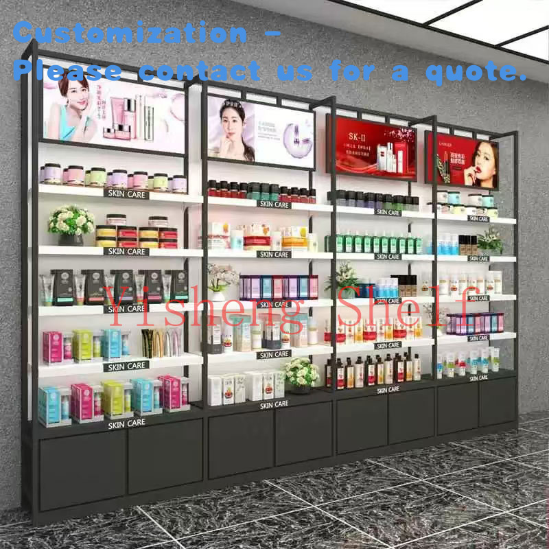 Beauty Makeup Shop - カスタム新デザインヘビーデューティーメタリックスーパーマーケット化粧品棚メイクアップディスプレイスタンドビューティースキンケアディスプレイラック小売店