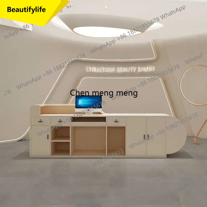 Beauty Makeup Shop - X188 ホームメイクアップデスク チェックアウトカウンター 美容師受付カウンター 店舗用説教壇 教会用レジ台