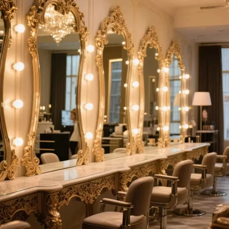 高級バロック様式の理髪店・美容院用家具セット。メイクアップや - Beauty And Makeup Studio のレビューと価格