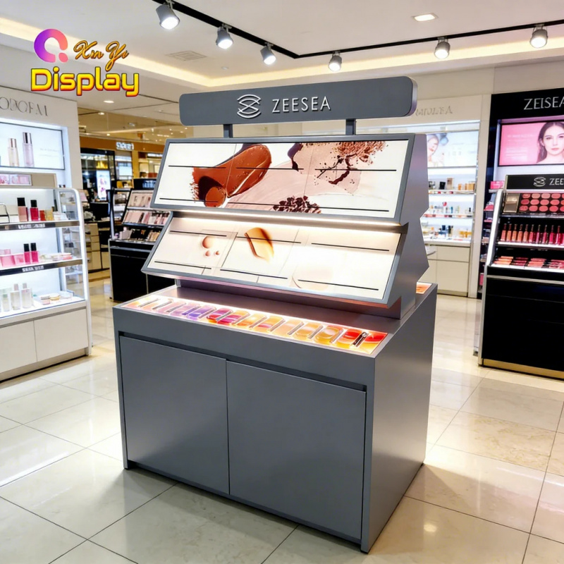 カスタム高級ステンレス製XINYIメイクアップキオスク多層化 - Beauty Makeup Shop のレビューと価格
