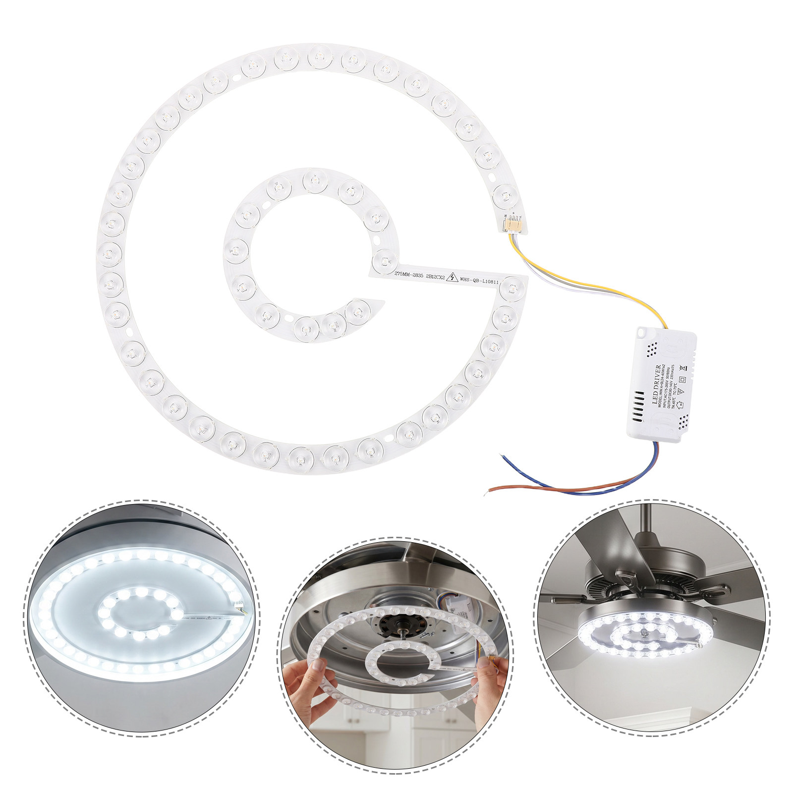 LEDシーリングファンライト用、磁石式リングパネル、54W、 - Led Ring Light のレビューと価格