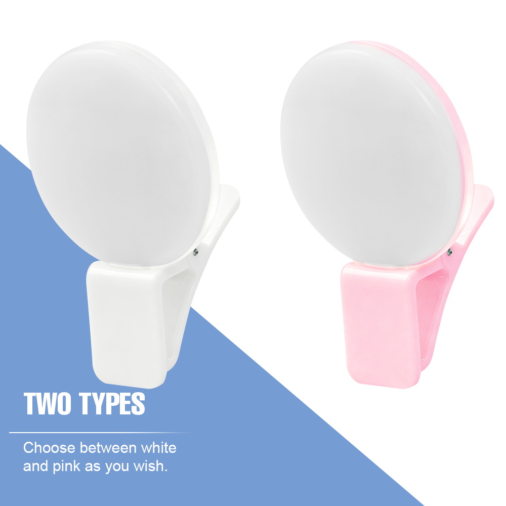 ポータブルクリップオン自撮り補助光 3段階の明るさ 2つのラ - Led Ring Light のレビューと価格