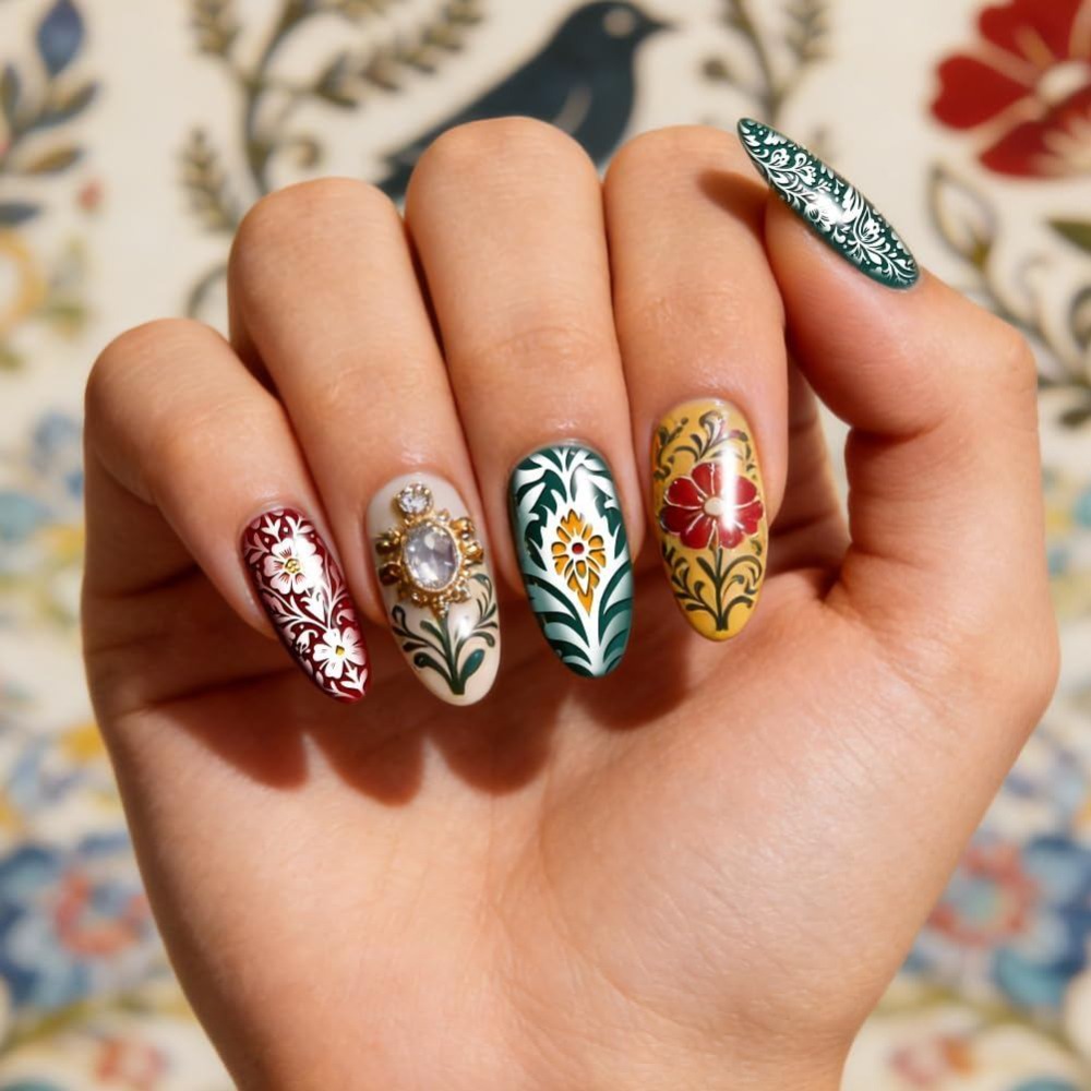 3枚組 花柄ネイルスタンピングプレート ヴィンテージフローラ - Nail Art Stamping Kit のレビューと価格
