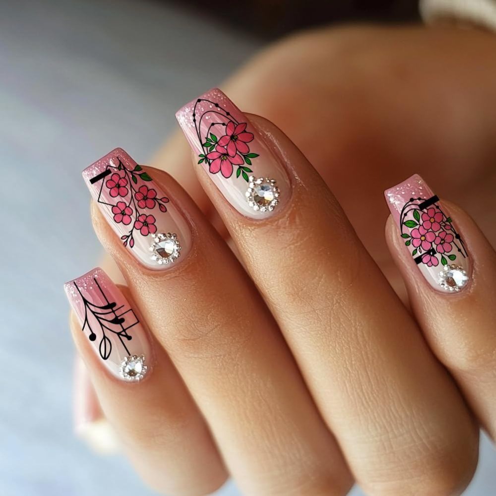 3枚入りフラワーネイルスタンピングプレート、葉っぱネイルアー - Nail Art Stamping Kit のレビューと価格