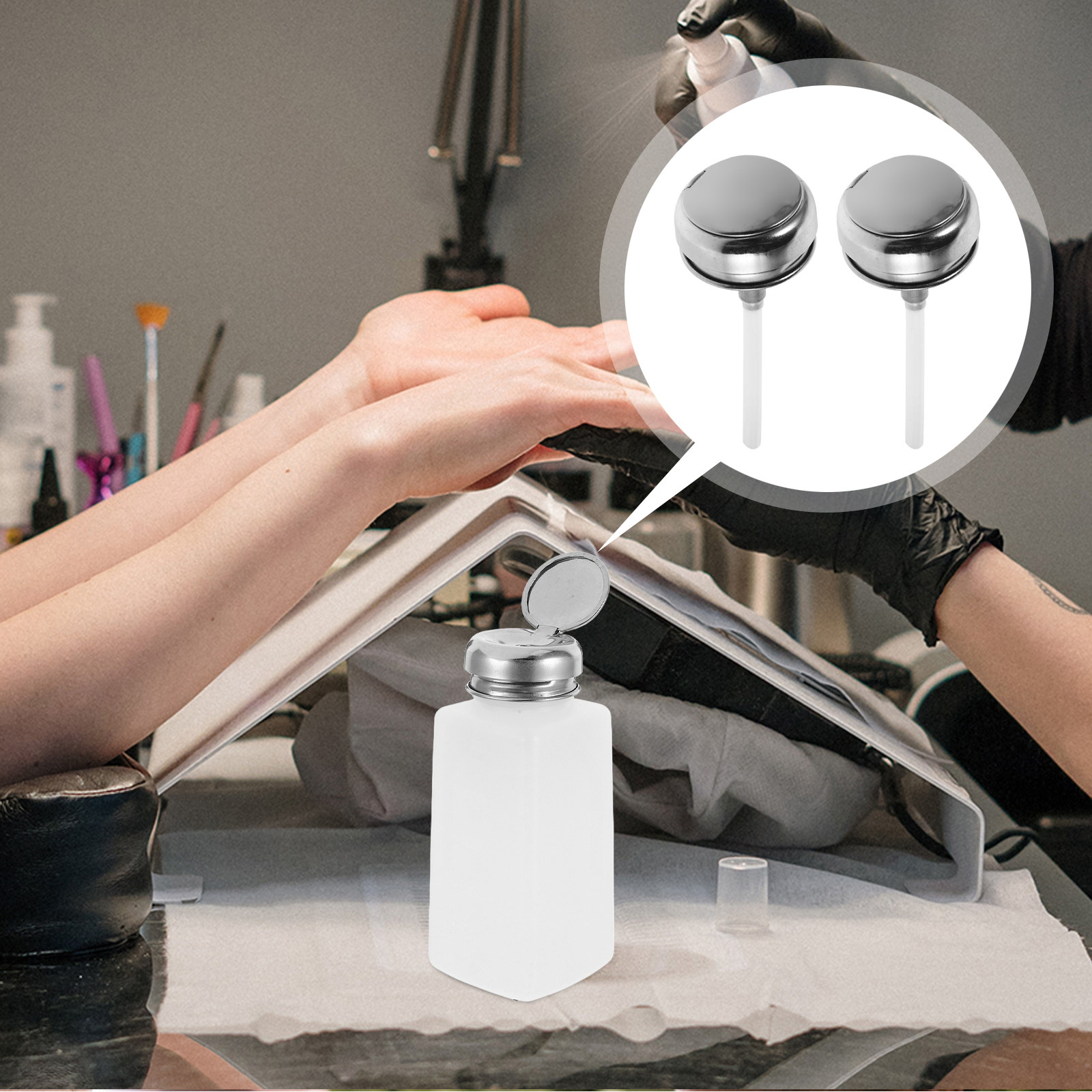 5 個のステンレス鋼アルミニウムプッシュダウンポンプボトルキ - Beauty Of Makeup のレビューと価格