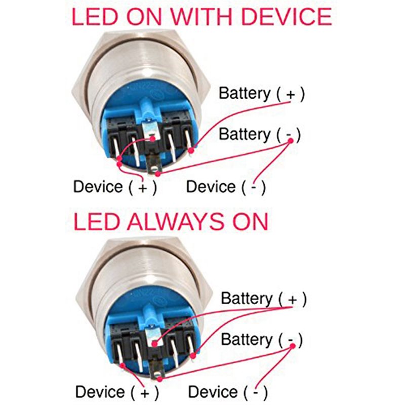 AB42-ブルーライト 22mm 12-24V リング型LE - Led Ring Light のレビューと価格